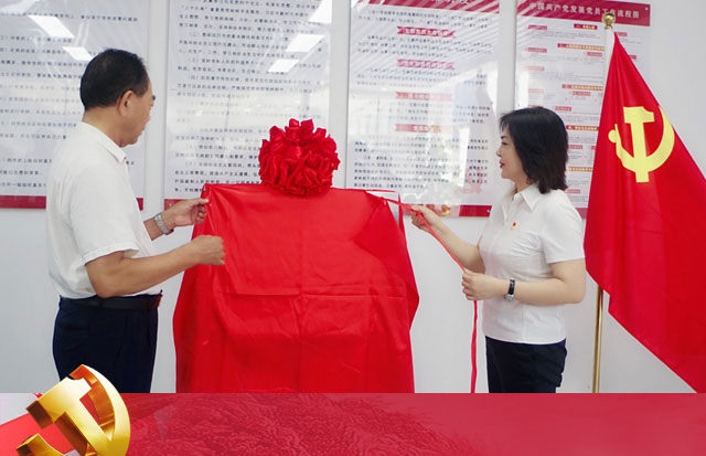 洛斯特制藥黨支部揭牌儀式